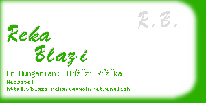 reka blazi business card